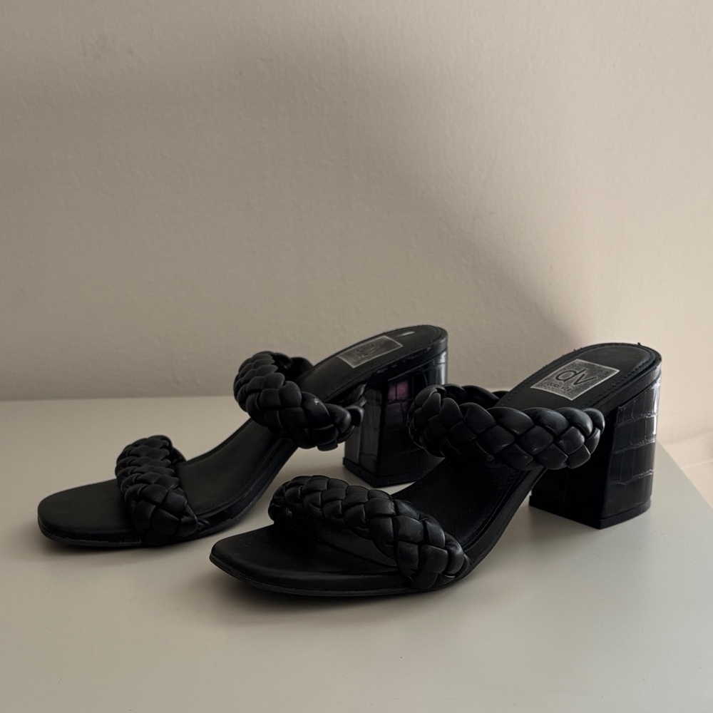 Dolce Vita Black Braided Heels